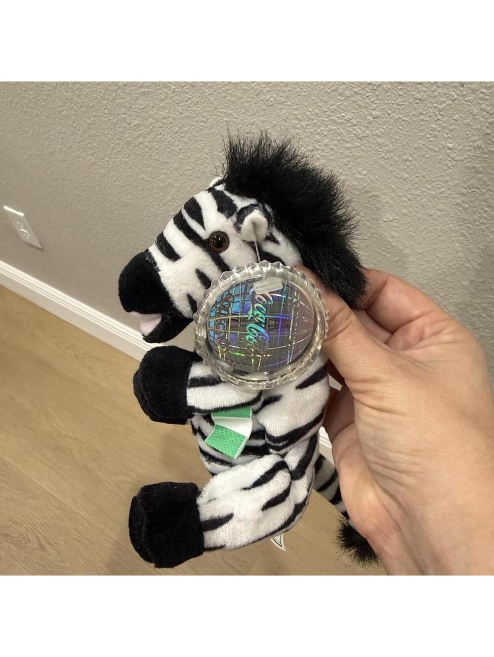 Vintage 1999 Coca-Cola Bean Bag Plush Zebra Topus Nigeria #0241 Rare